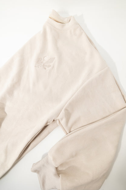 Naturals - Tan Velour Crew